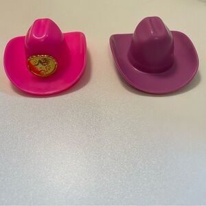 Barbie Pink an Purple Cowgirl Hats Vintage Mattel Unique Barbiecore
